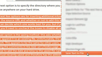 How To Save Highlighted Text in Firefox Into a File